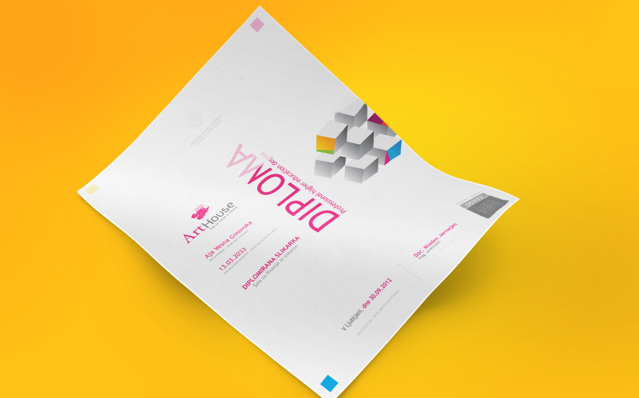 grafično oblikovanje letaka Arthouse College