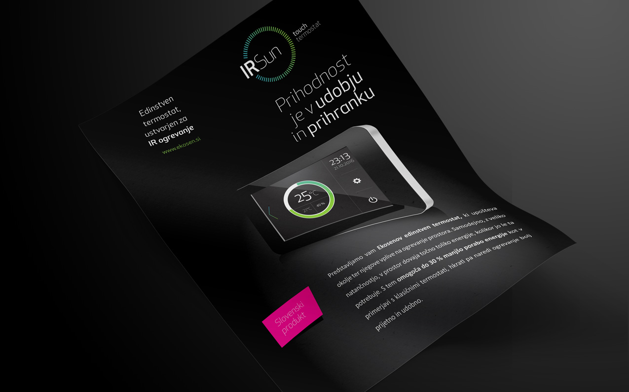 grafično oblikovanje letaka IR Sun