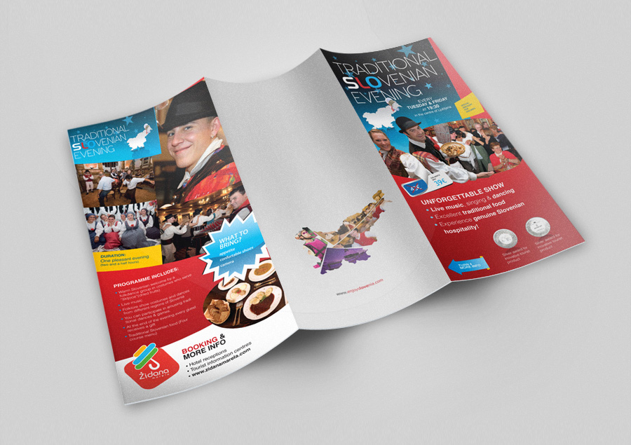 grafično oblikovanje zloženke Židana Marela