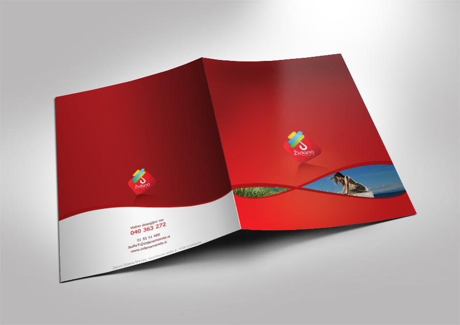 grafično oblikovanje zloženke Židana Marela